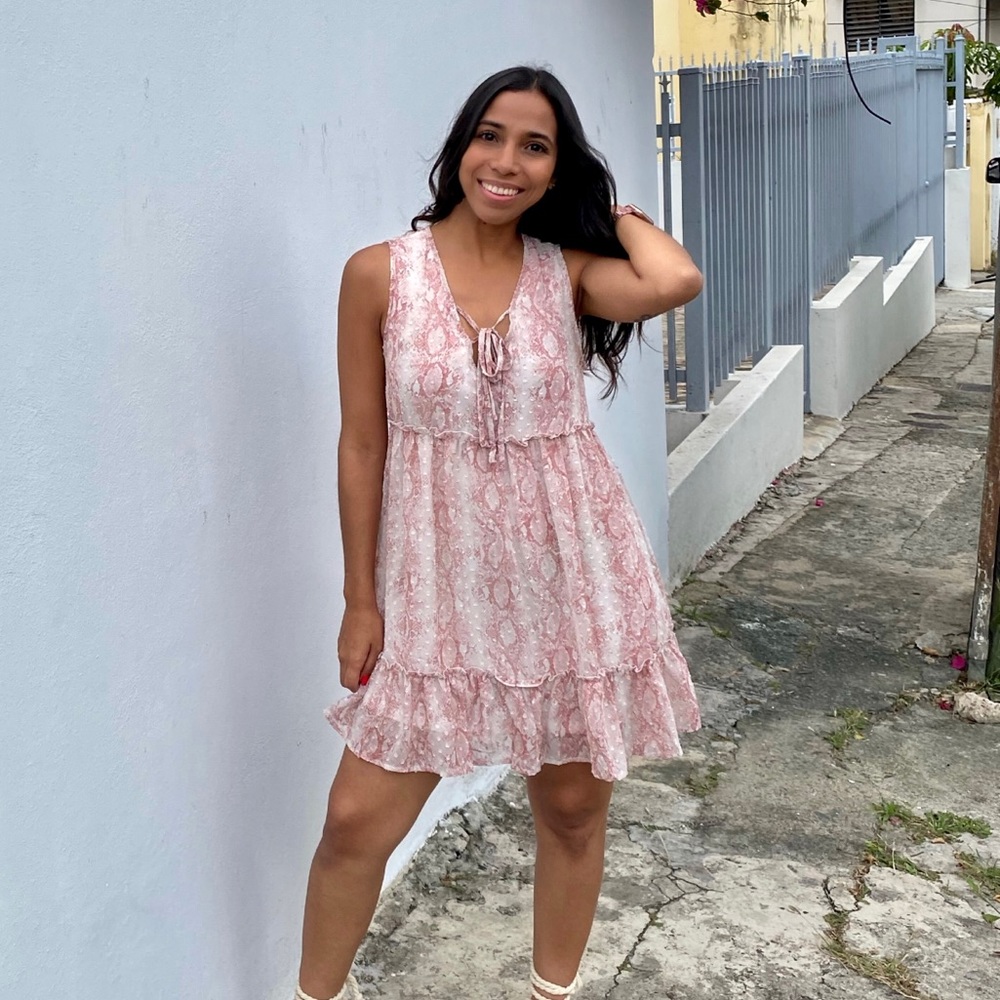 Babydoll Snake Print Dress